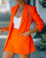 orange short set