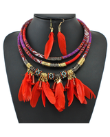 Bohemian feather necklace