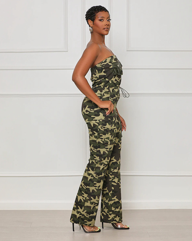 Head In Charge Camo Jumpsuit