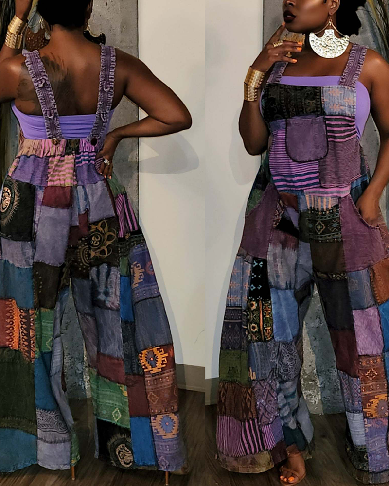 Patchwork Overalls