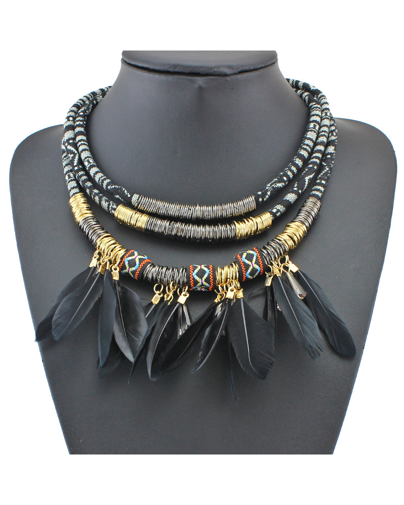 Bohemian feather necklace