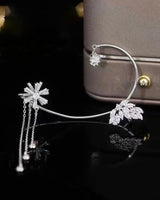 Butterfly Flowers tassel Ear Cuffs