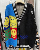 Emoji Relaxed Fit Fuzzy Sweater