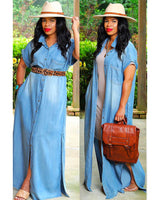 Kick Back Denim Dress