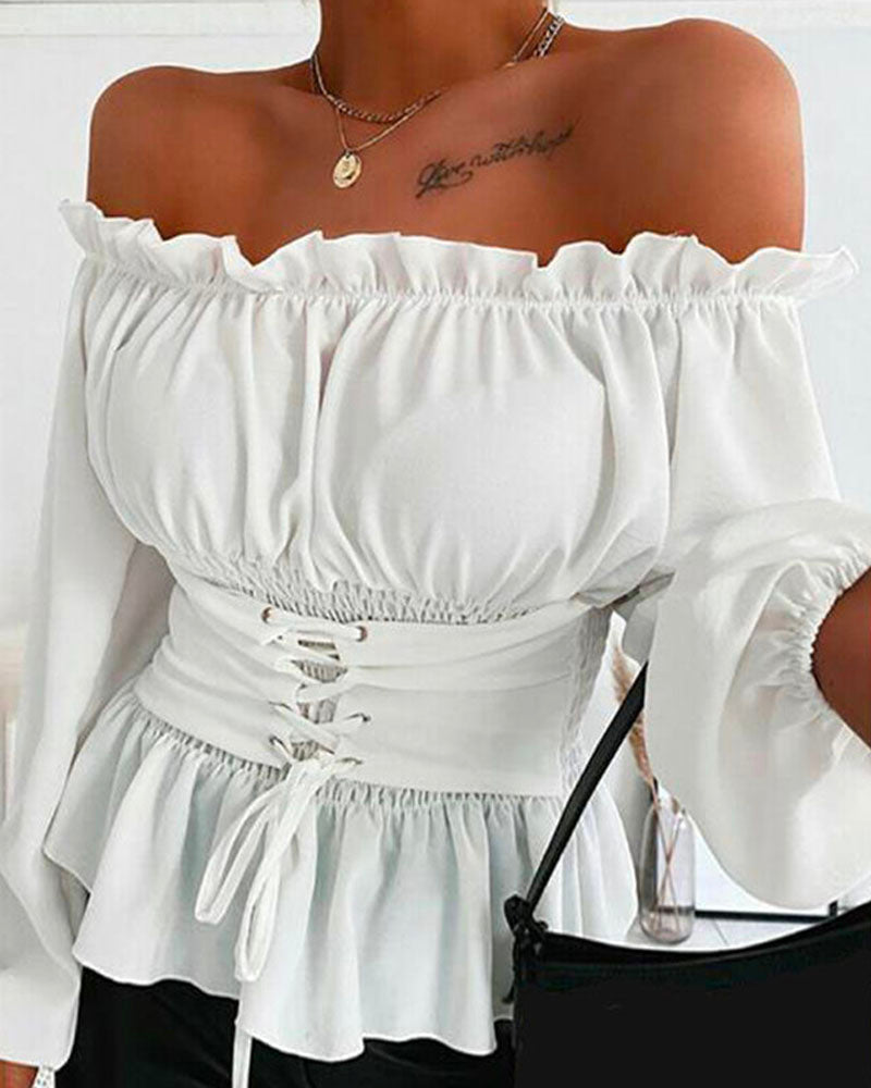 Off the Shoulder Corset Top