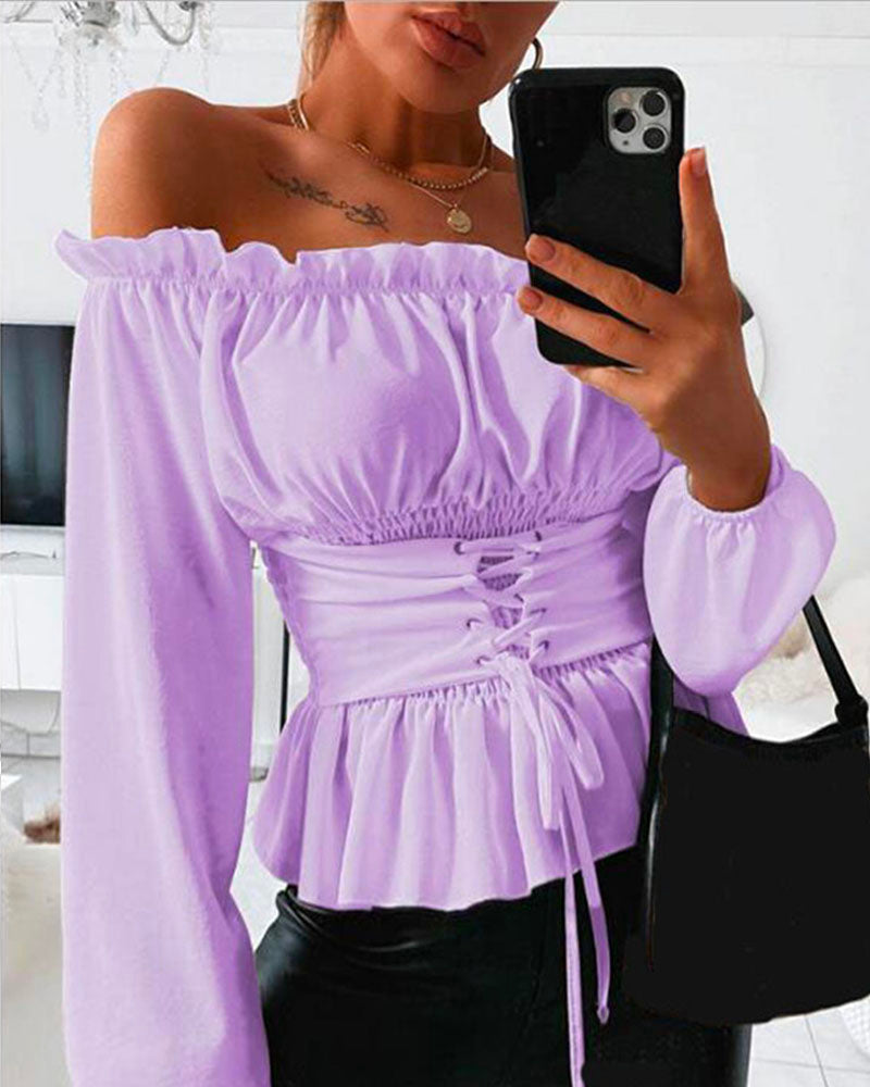 Off the Shoulder Corset Top