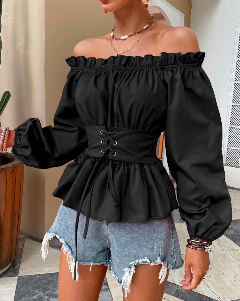 Off the Shoulder Corset Top