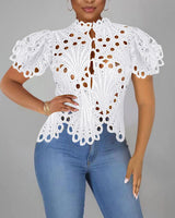 Remi Lace Button Up Top