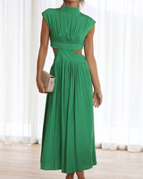 Elegant High Neck Maxi Dress