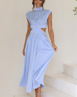 Elegant High Neck Maxi Dress