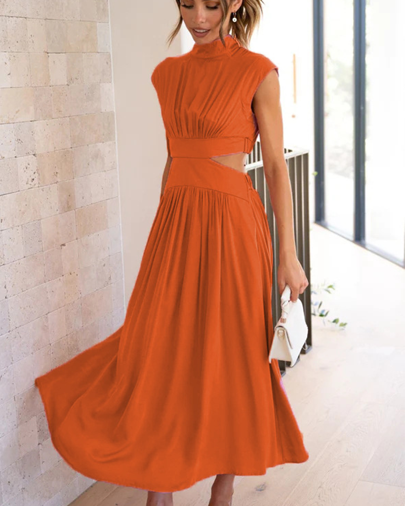 Elegant High Neck Maxi Dress