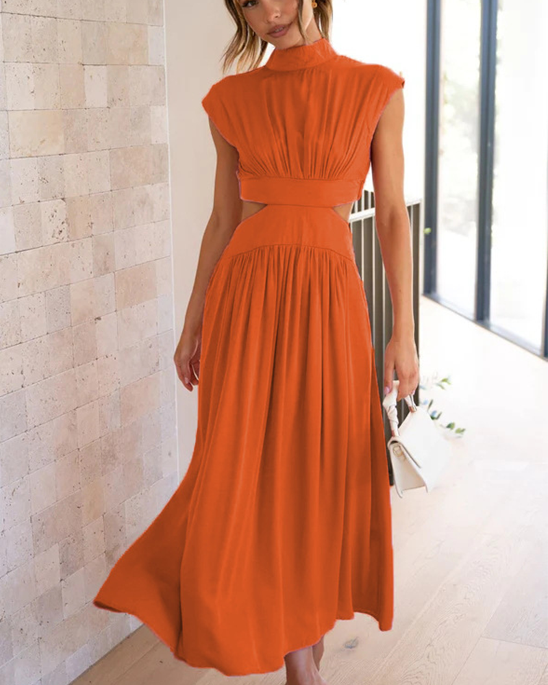 Elegant High Neck Maxi Dress