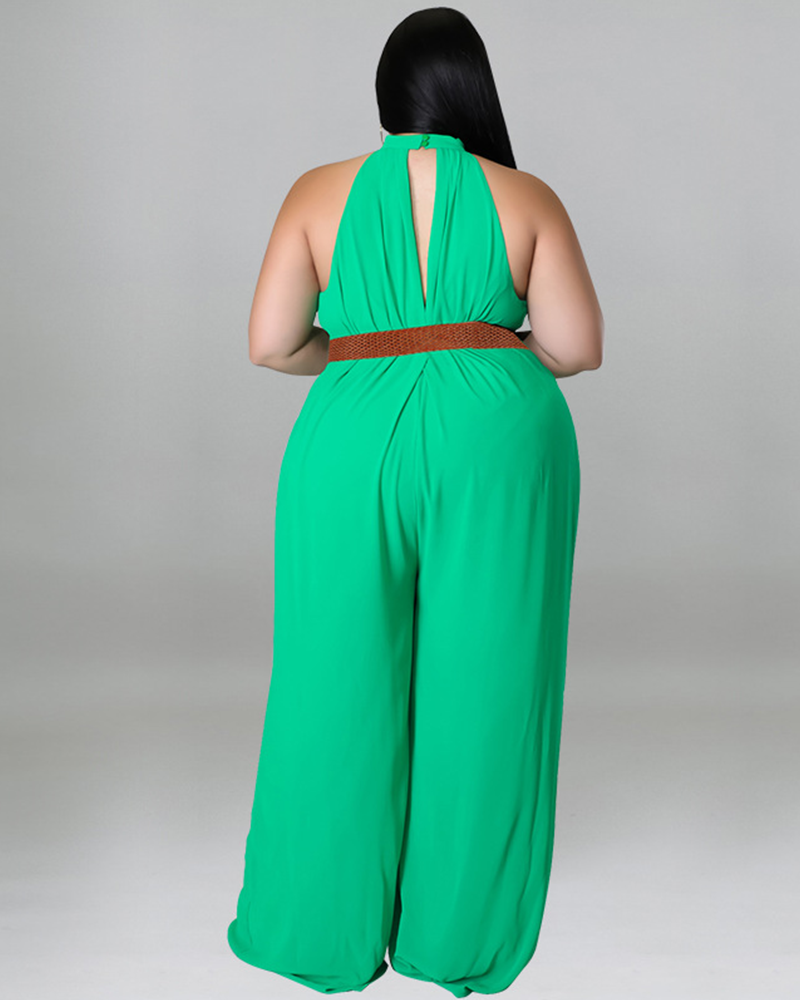 TRINA HIGH-BACK JUMPSUIT(WITH BELT)