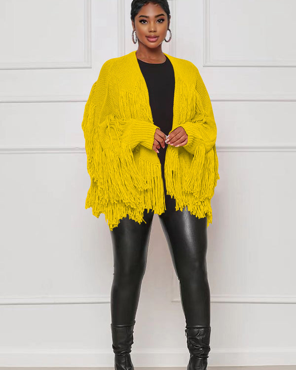 FEELING ALIVE FRINGE CARDIGAN