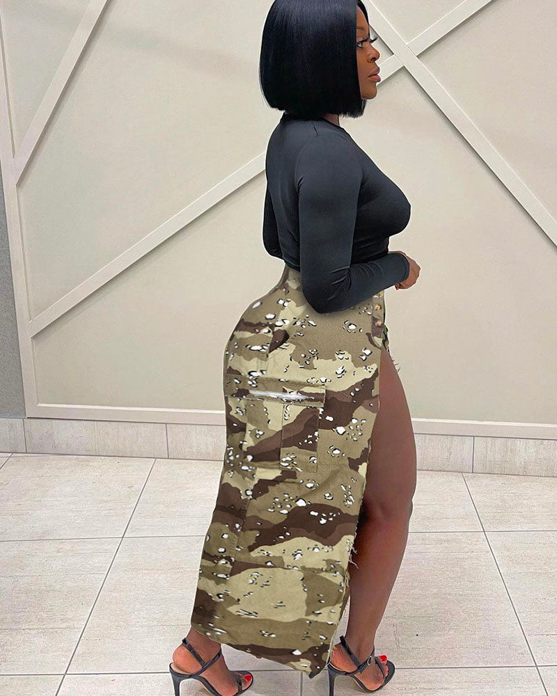 True Army fatigue Woodland Camo Skirt