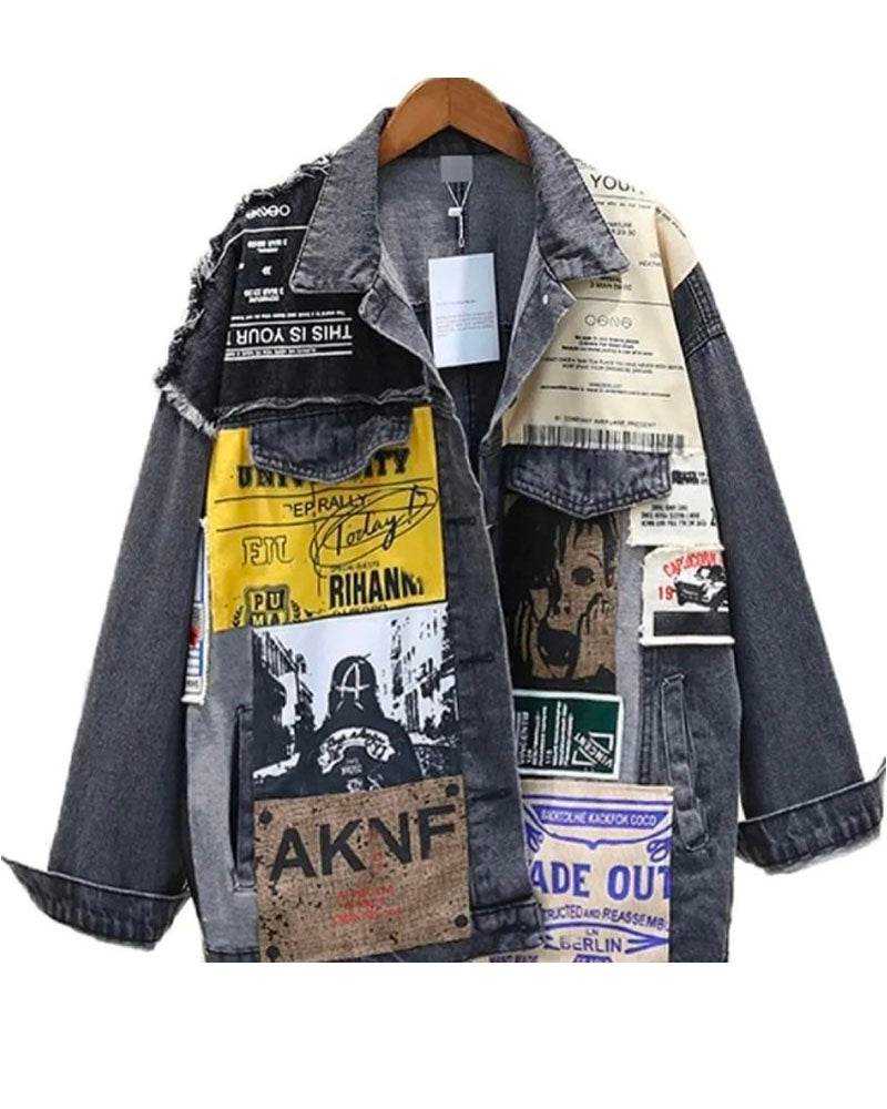 Stylish Patchwork Denim Jacket