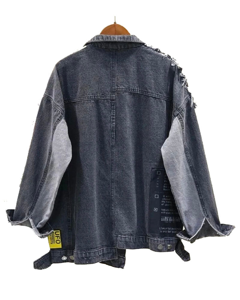 Stylish Patchwork Denim Jacket