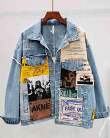 Stylish Patchwork Denim Jacket