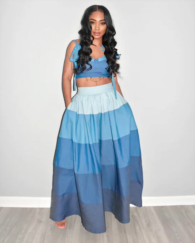 So Plaid Skirt Set